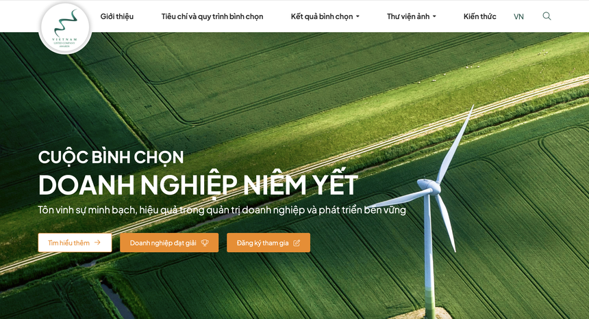 1912Công bố website mới của Cuộc bình chọn Doanh nghiệp niêm yết